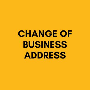 Change of Business Address