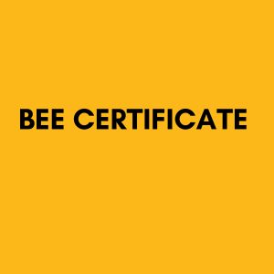 BEE Certificate